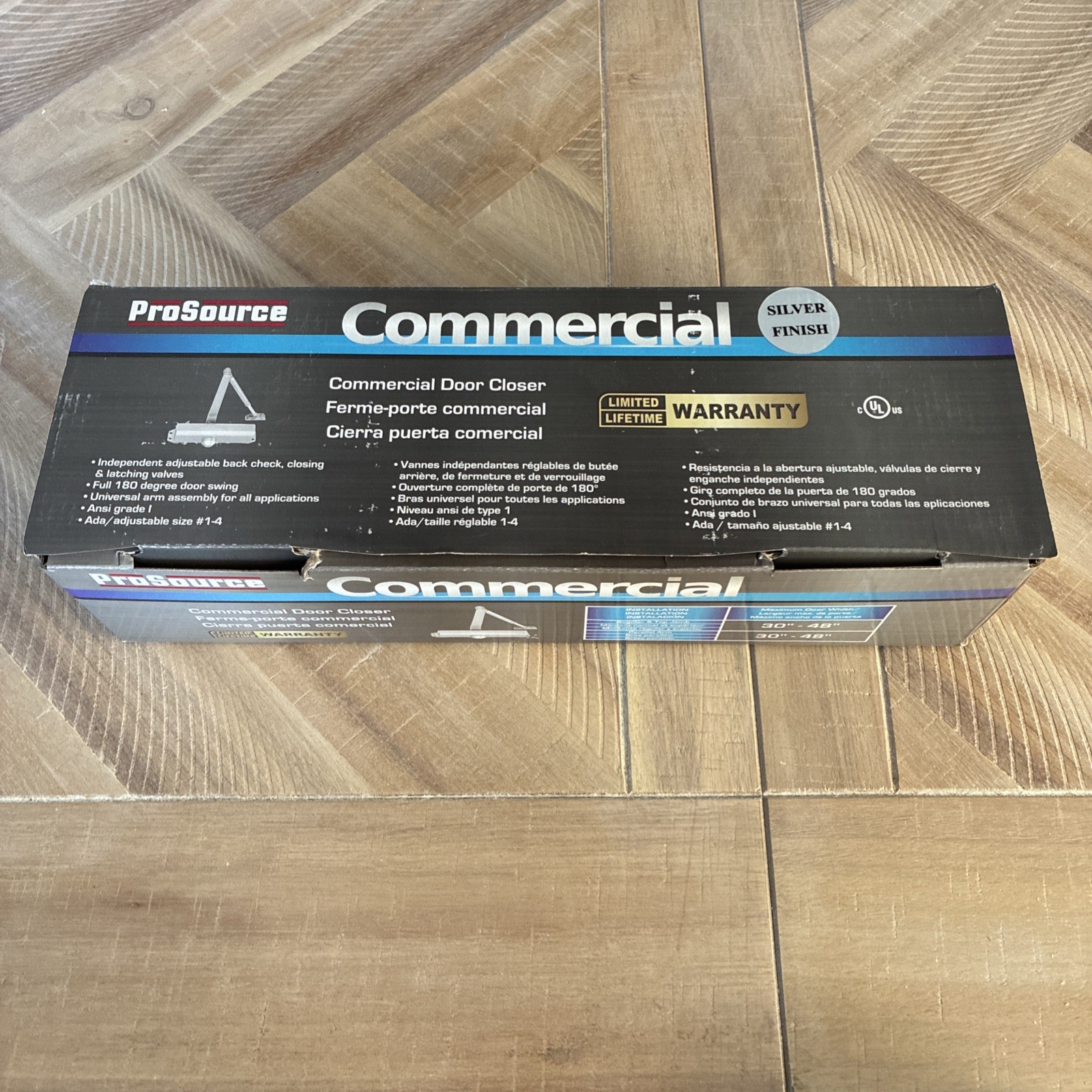 NEW COMMERCIAL 6067946 SILVER FINISH DOOR CLOSER 240LB