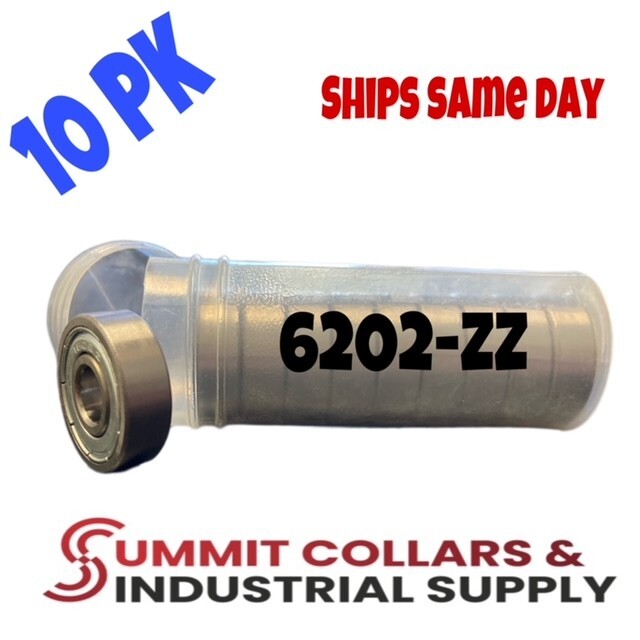 6202-ZZ C3 EMQ Premium Metal Shielded Ball Bearing, 15x35x11, 6202Z (10PK)
