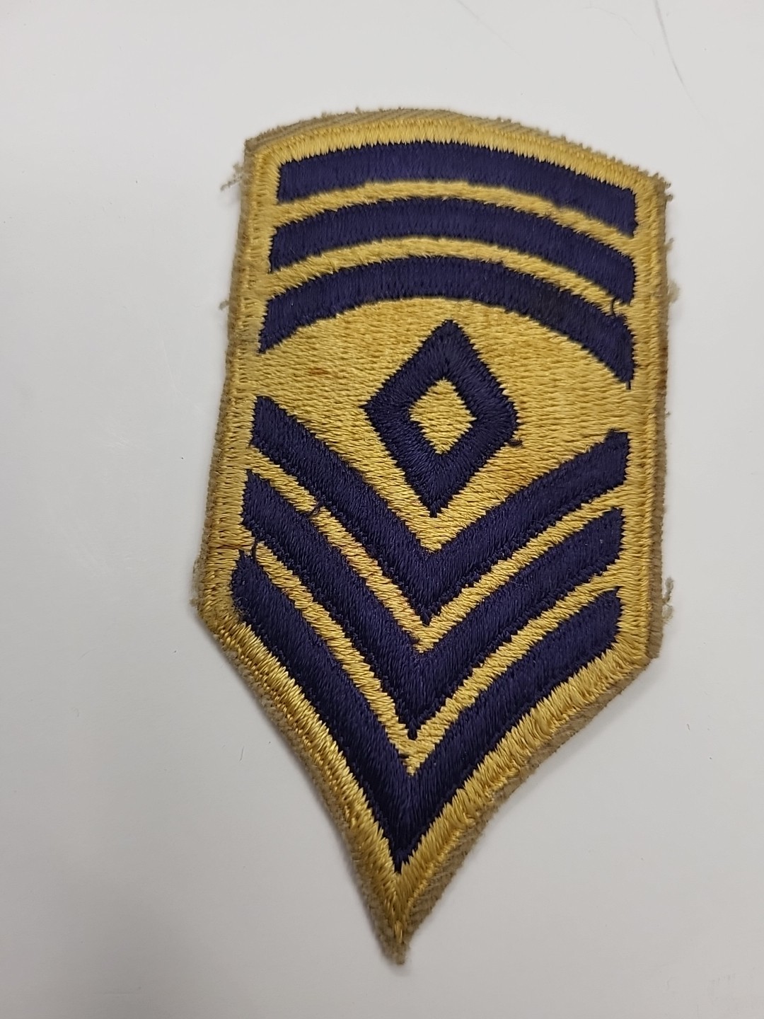 ORIGINAL US ARMY 1ST SERGEANT SLEEVE COMBAT RANK BLUE & GOLD