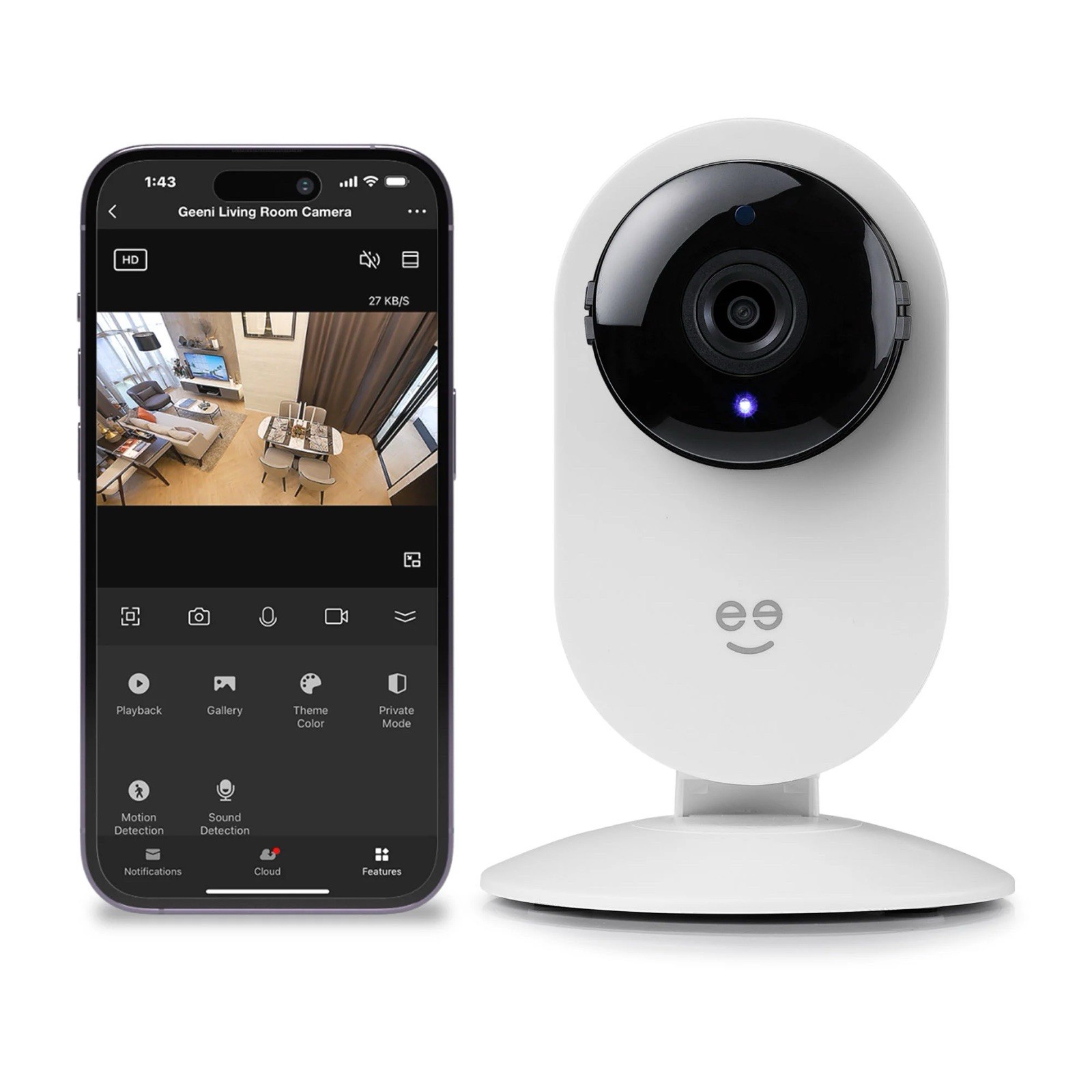 Geeni Glimpse 1080p HD Smart Camera – Indoor Home Security Camera