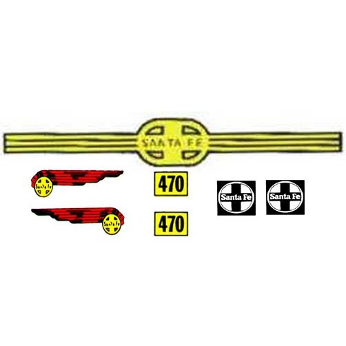 AMERICAN FLYER SANTA FE 470 SELF ADHESIVE STICKER SET S Gauge Trains Parts