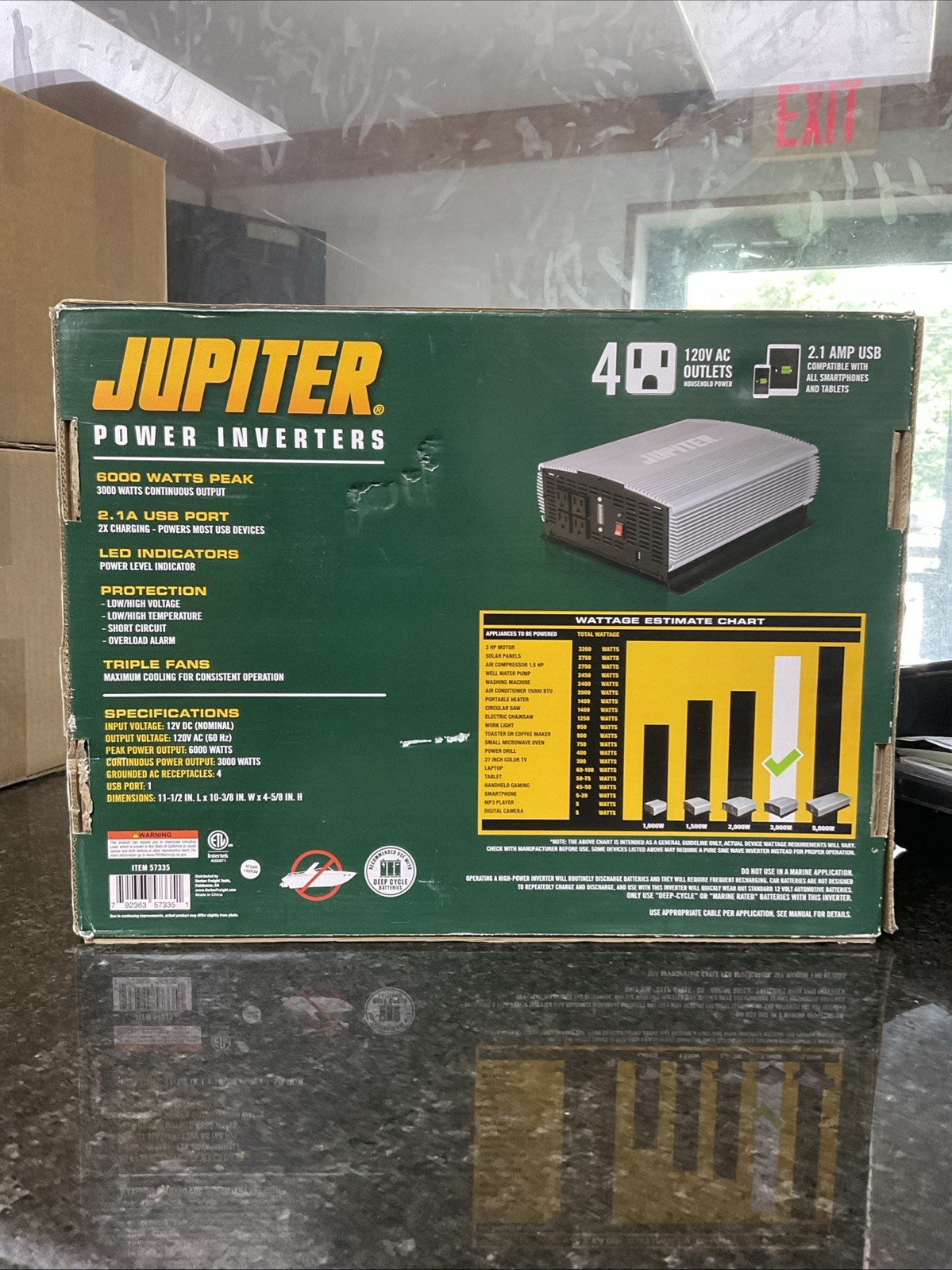 Jupiter 57335 3000wt Power Inverter 124412-2