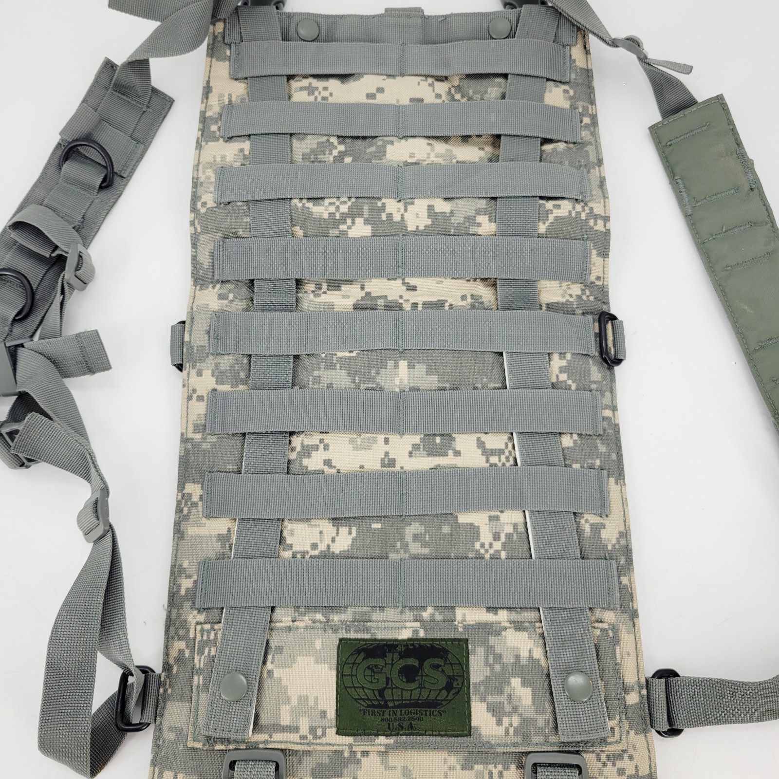 GCS ACU Hydration Bladder Carrier with Shoulder Straps MOLLE Tiger Stripe