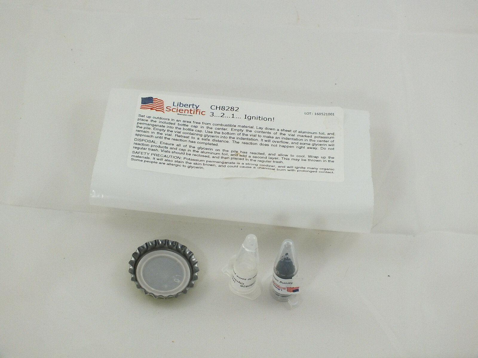 Glycerin - Permanganate Bottle Cap Chemistry Kit Homeschool Chemistry (CH8282)