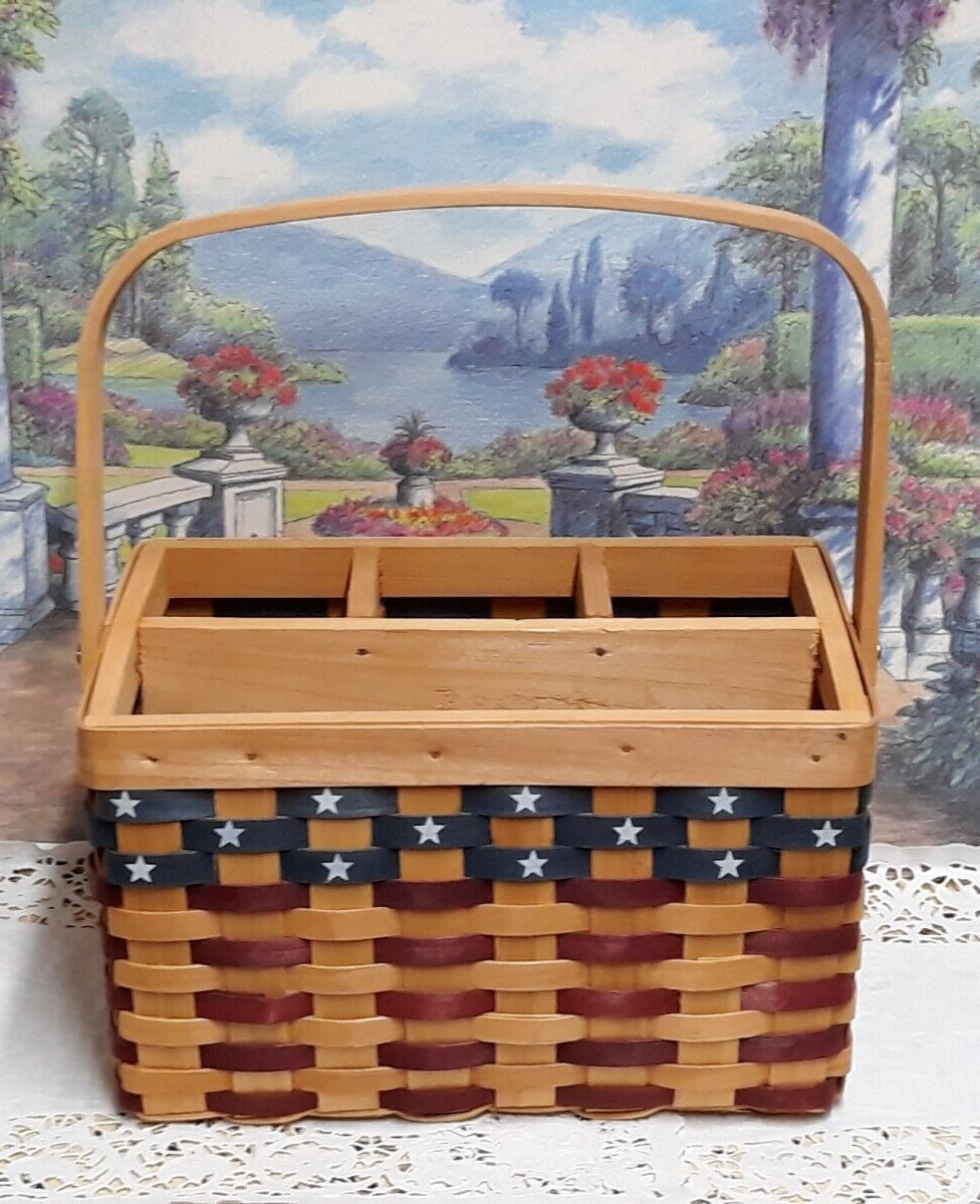 Country Woven Patriotic Stackable Set of Baskets