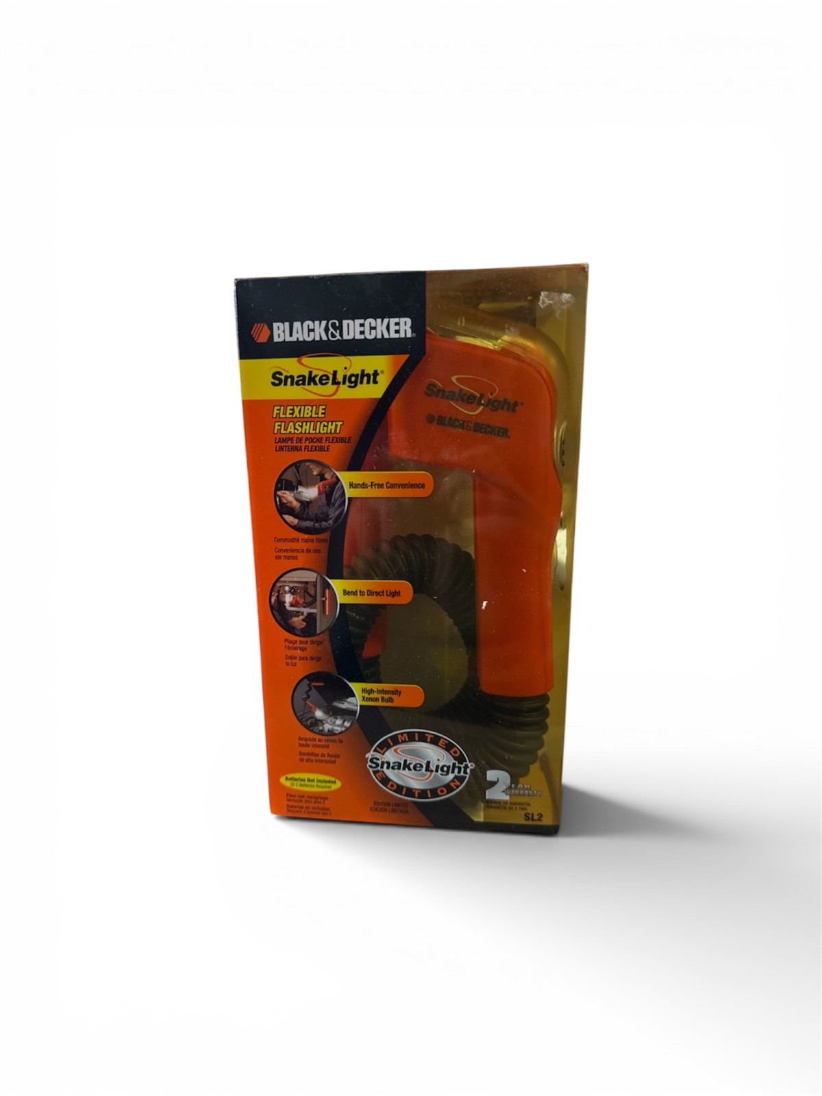 NEW Vintage Black & Decker Snake Light Flexible Flashlight In Package (1994)
