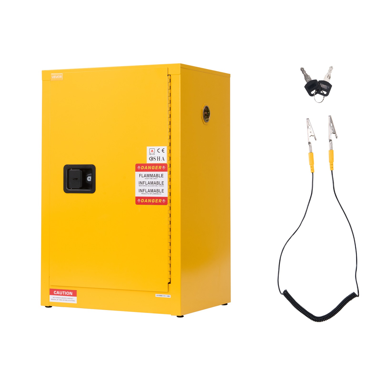 VEVOR 13 Gal Flammable Storage Cabinet Adjustable Shelf for Flammable Liquids