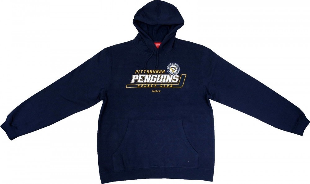 Pittsburgh Penguins Reebok NHL Face Off Dasherboard Blue Sweatshirt