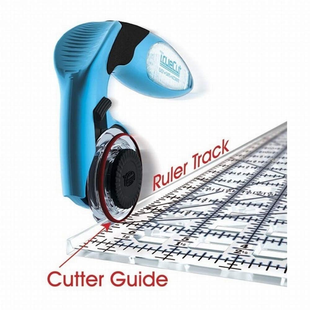 TrueCut, Ruler, Innovative Ruler Track and Cutter Guide System, Each, Clear