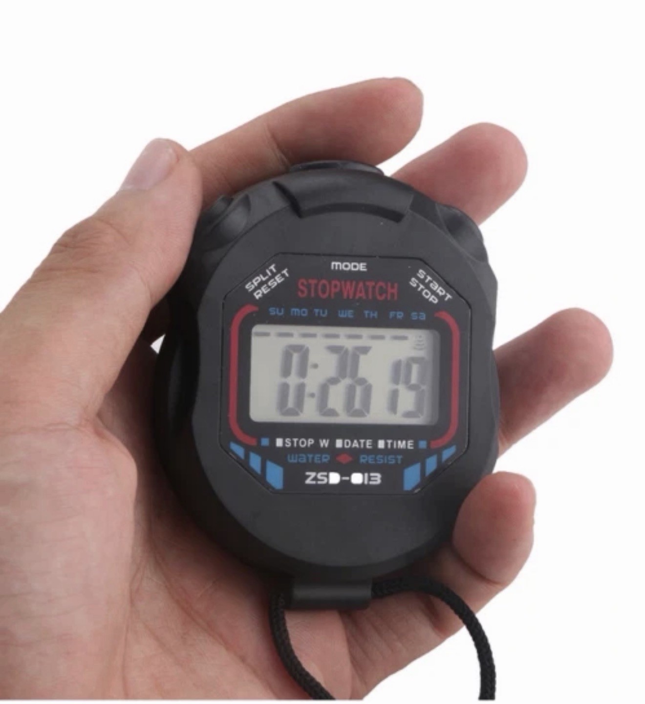 Digital Stopwatch, Black