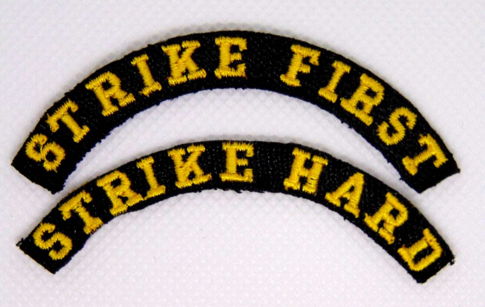 Strike First Strike Hard Patch SET No Border Cut Out (Iron-on)