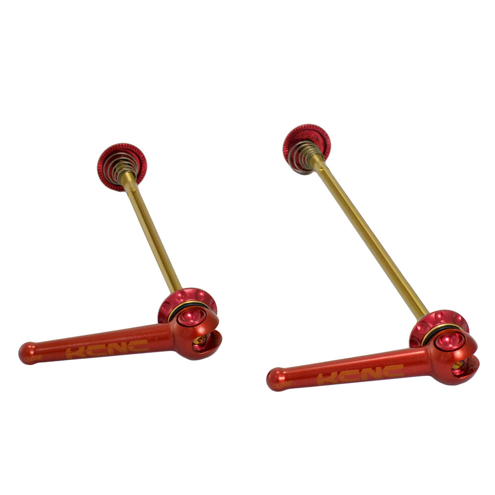 KCNC Grooving QR Road Titanium Axle Hub Skewer , Red