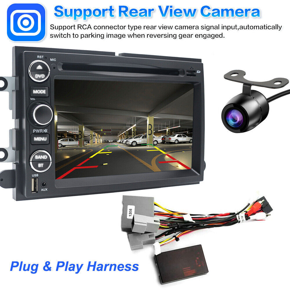 For 2004-2008 Ford F150/250 Car DVD CD Player Stereo Radio with Carplay Back Cam