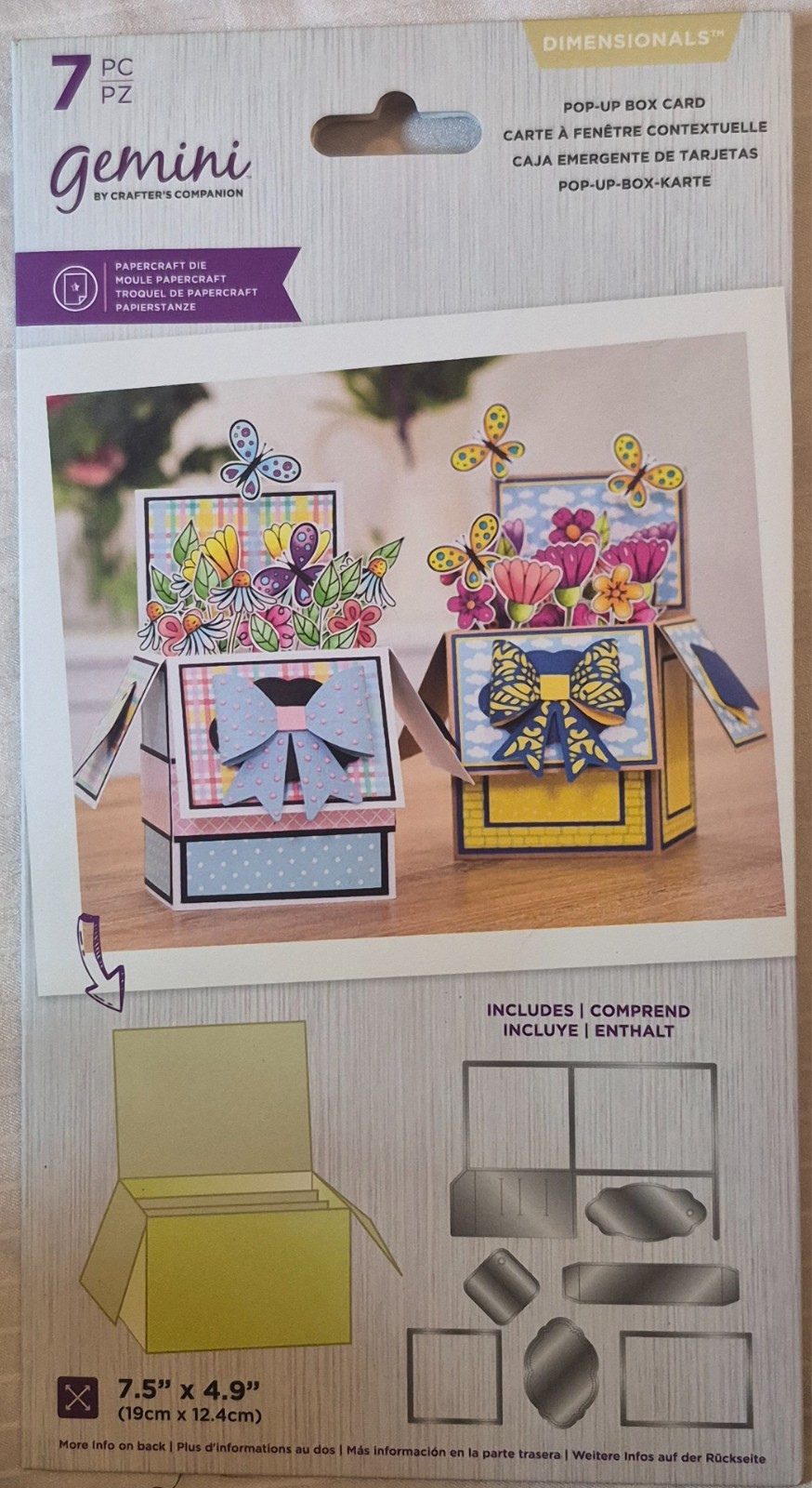 Gemini Die Set Bundle Pop Up Box Card Floral Boutique + Ornate Bow Crafter’s Com