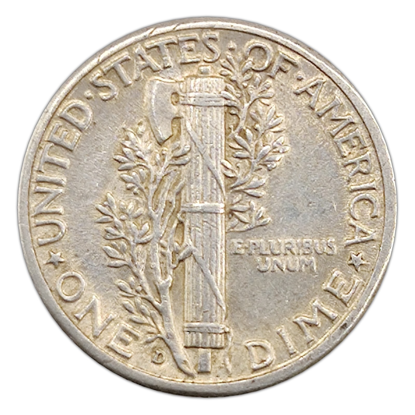 1944-D Mercury Dime VF Very Fine 90% Silver