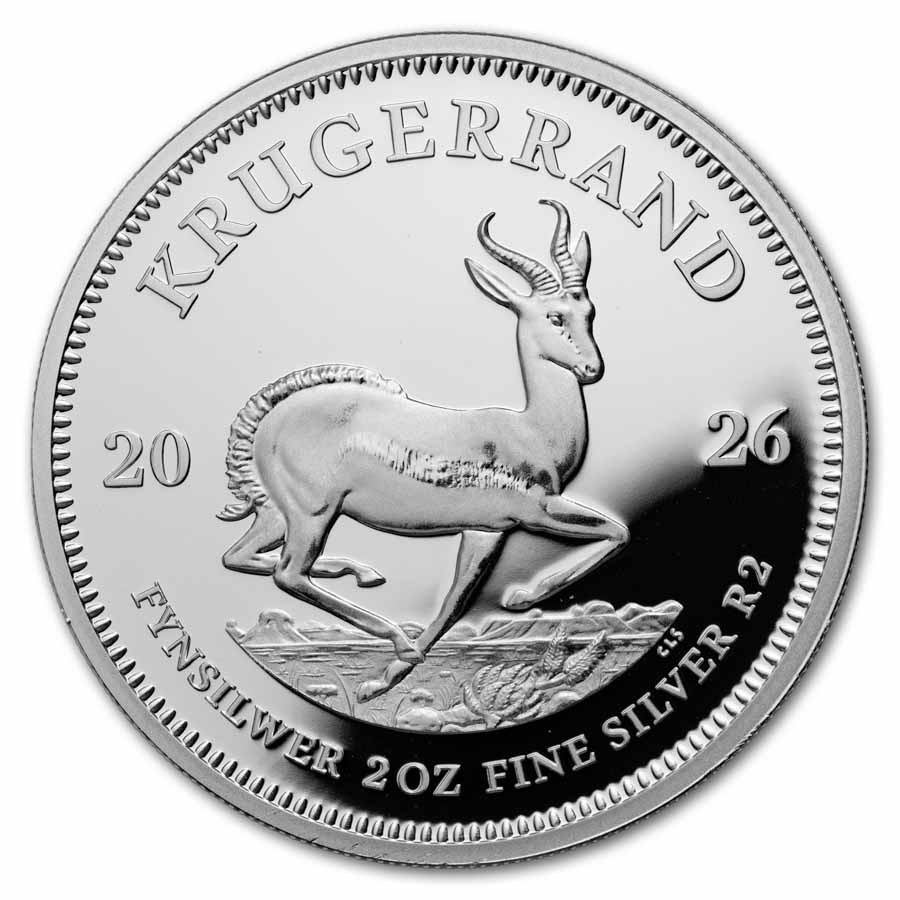 2026 South Africa 2 oz Silver Krugerrand Proof (w/ Box & COA)