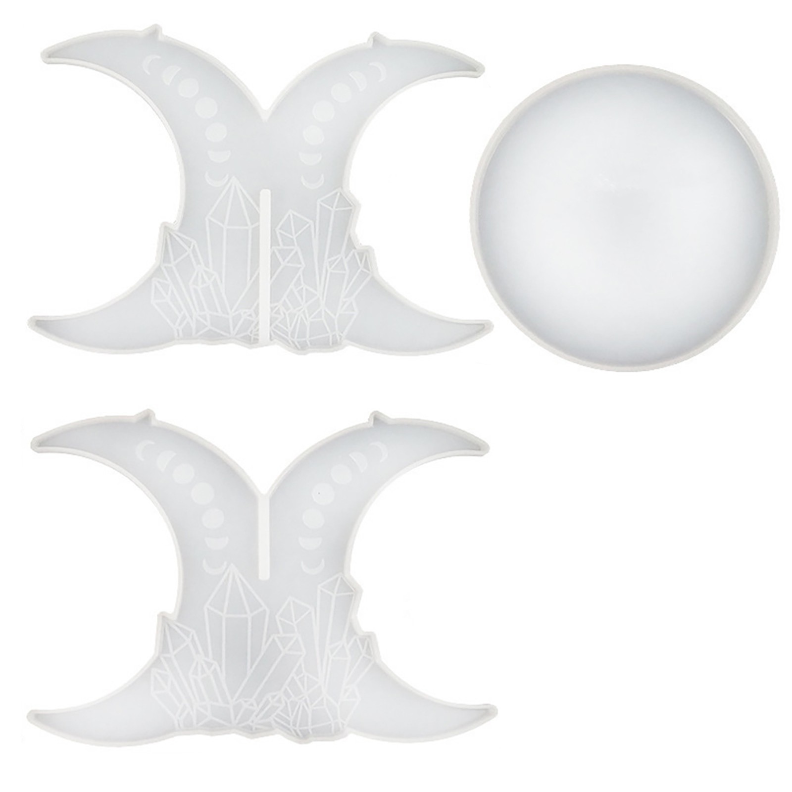 Round End Table Shelf DIY Silicone Mold Digit Epoxy Resin Casting Crafts Supply