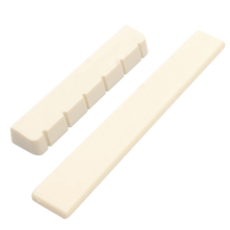 2PcsClassical Guitar Bone Nuts 52mm 6 String Slotted for Classical Guitar Parts