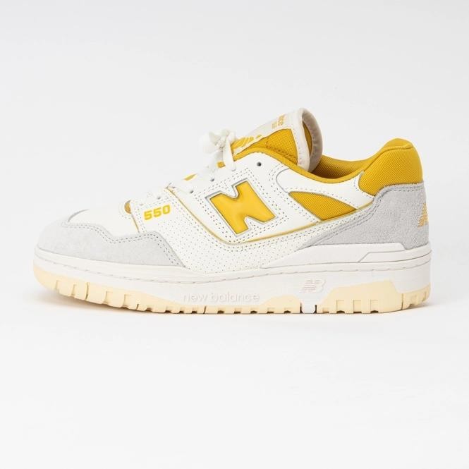 Trainers New Balance Unisex BB550EYW Sea Salt/Ginger Lemon Men's BB550EYW New