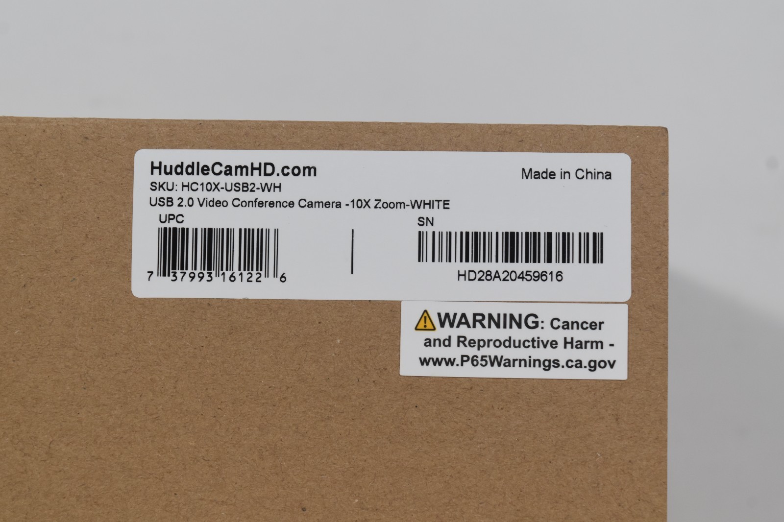 HuddleCamHD HC10X-USB2-WH Advanced Web Conferencing PTZ Camera New Open Box