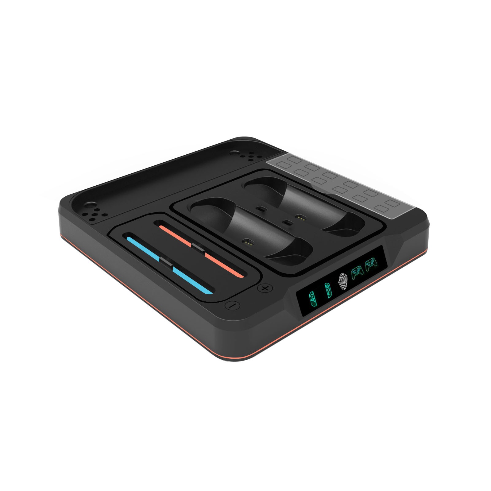 For Switch 2 pro Controller Charging Dock with RGB Lighting Console Base