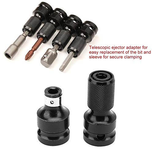 Hex Female Socket Adapter, 2 PCS 1/2 to 1/4 Telescopic Socket Adapter For