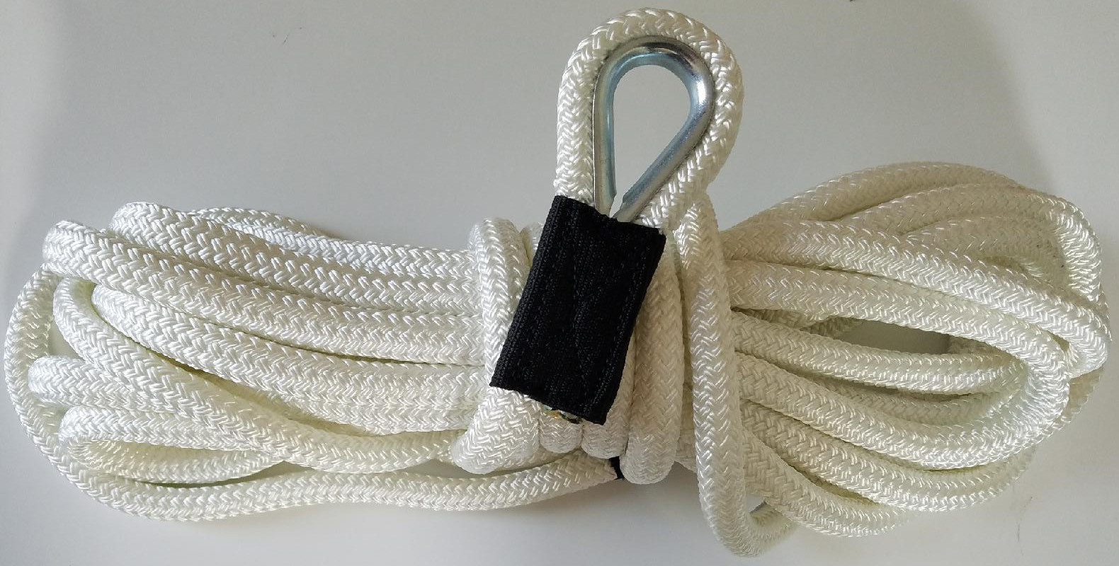 Double Braid Anchor Line  1/2" X 100' - WHITE / USA Made / Non-Fading - NICE!