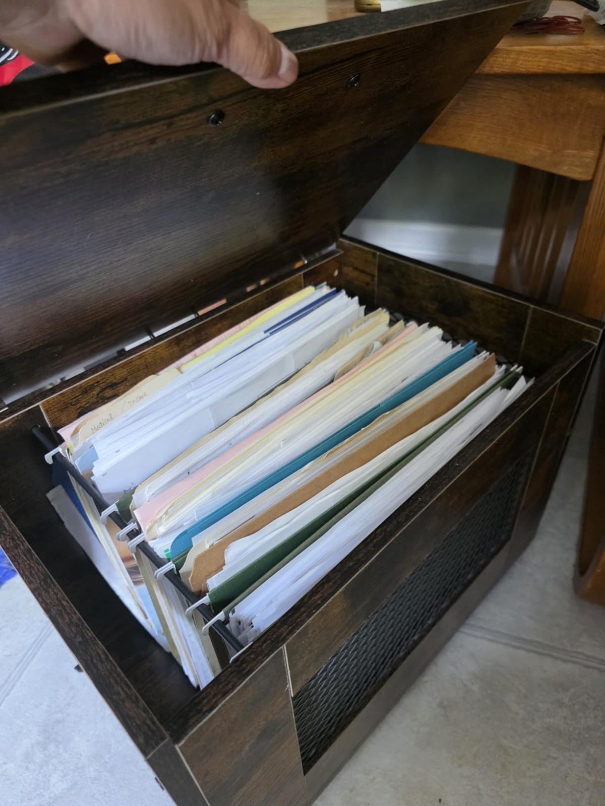 File Cabinet Cart Under Desk Rolling Filing Cabinet Home Office 17" x 11" x 11"