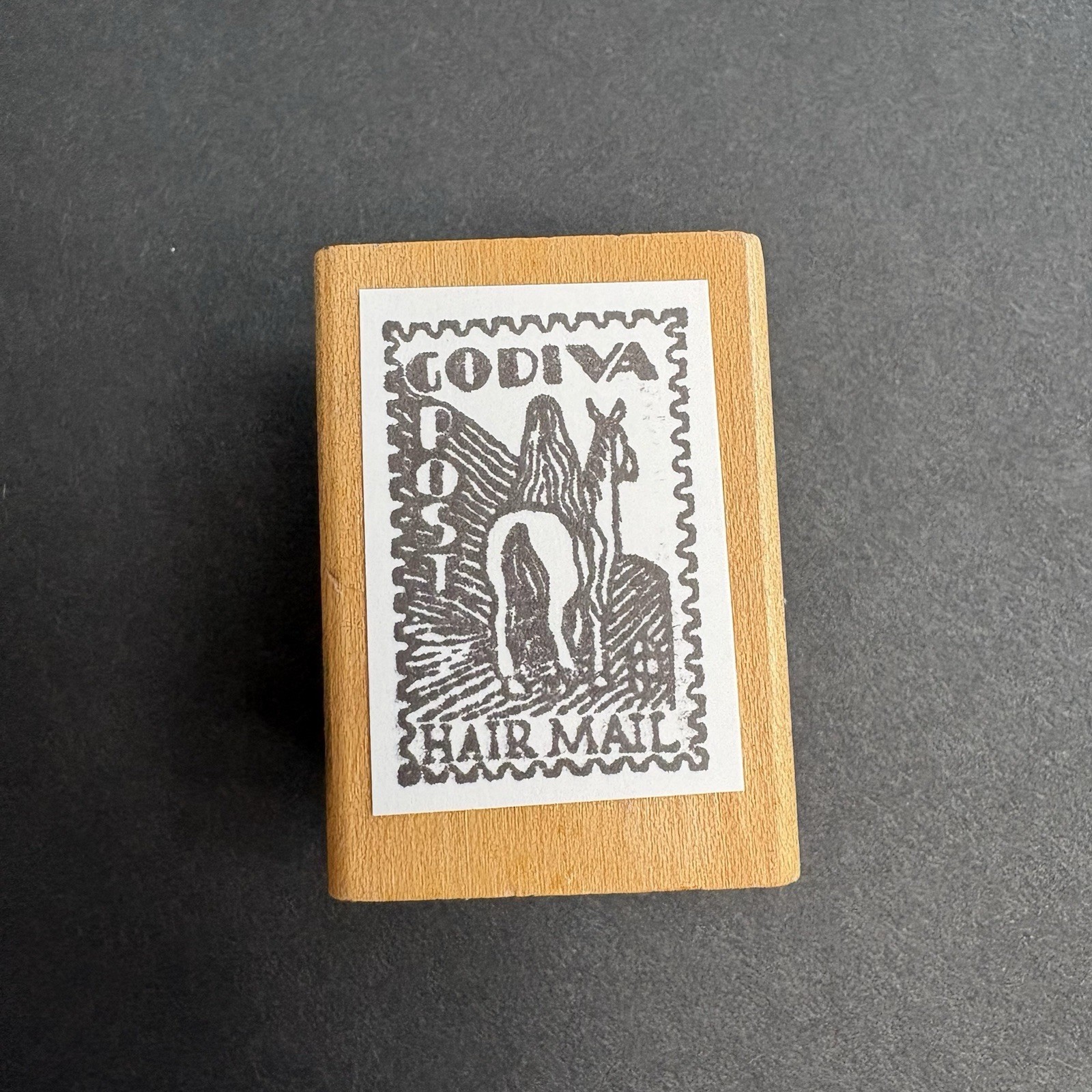 Good Stamps Godiva Post Hair Mail Funny Postage Postoid Rubber Stamp