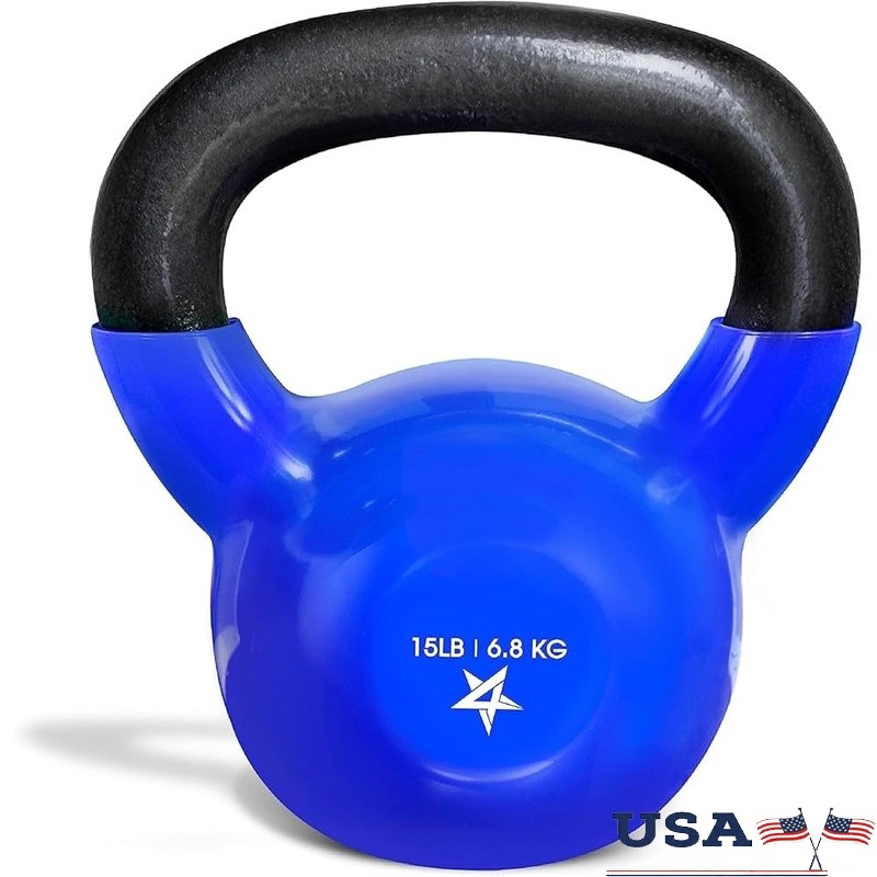 Cast Iron Kettlebell Weights Home Gym Strength Training Fitness Exercise New