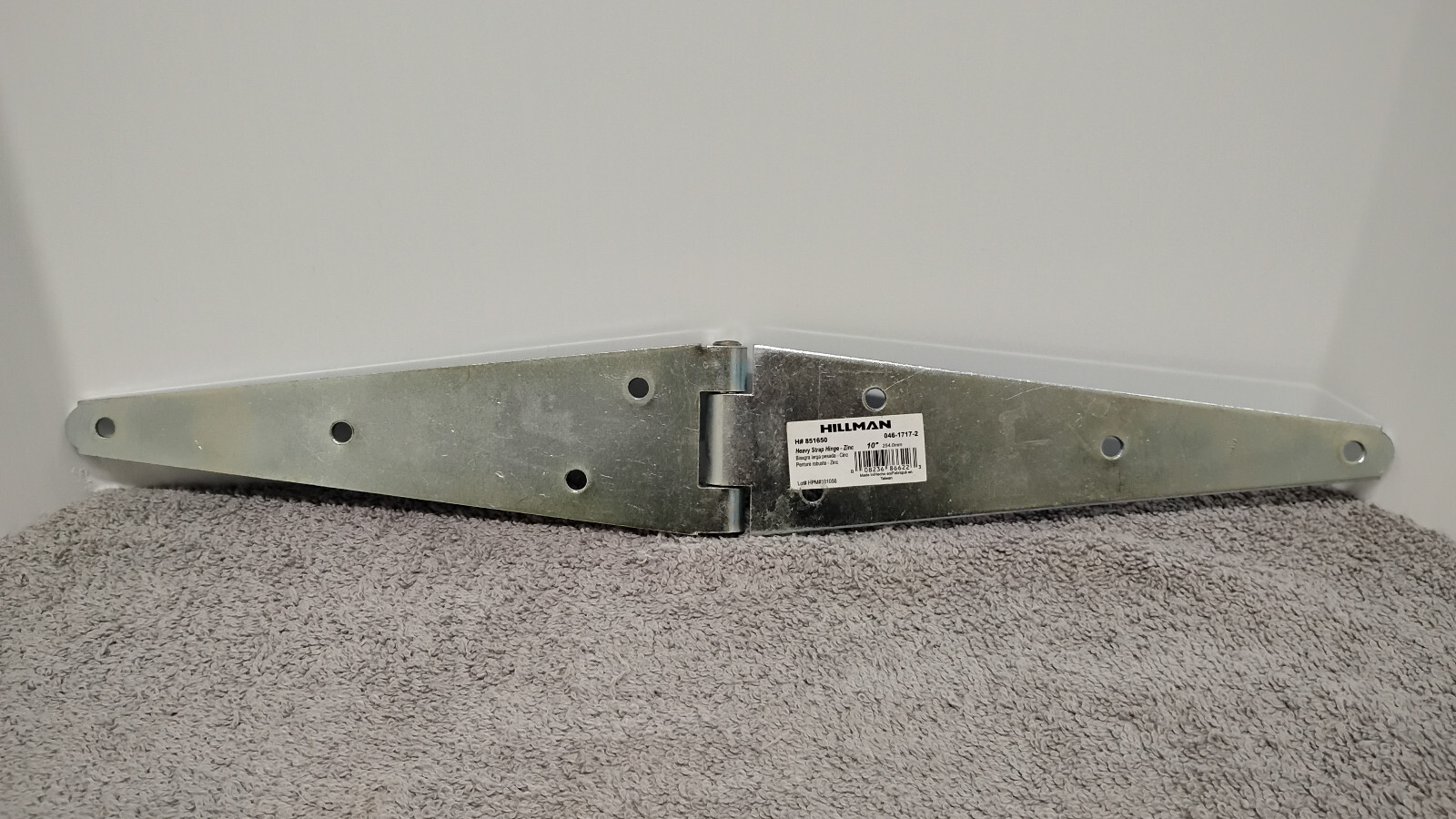 NEW Hillman Heavy Strap Hinge Zinc Plated 10" 851650 . ( 03 )