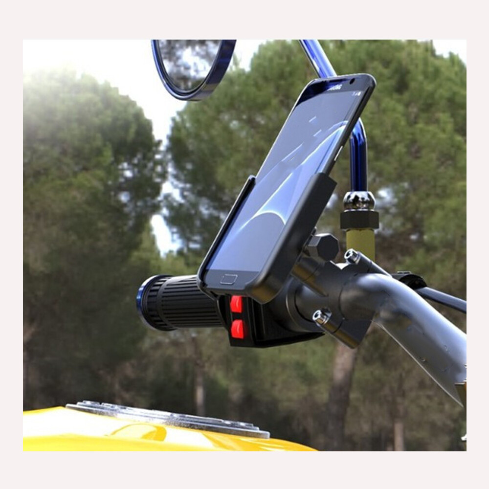 Cell Phone Aluminum Mount Holder GPS Motorcycle MTB Bike Bicycle 360 Rotation