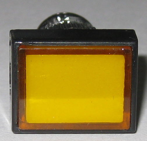 5 X Panel Mount Rectangular LED Indicator - Amber - Plastic Case - 3 to 12 V DC