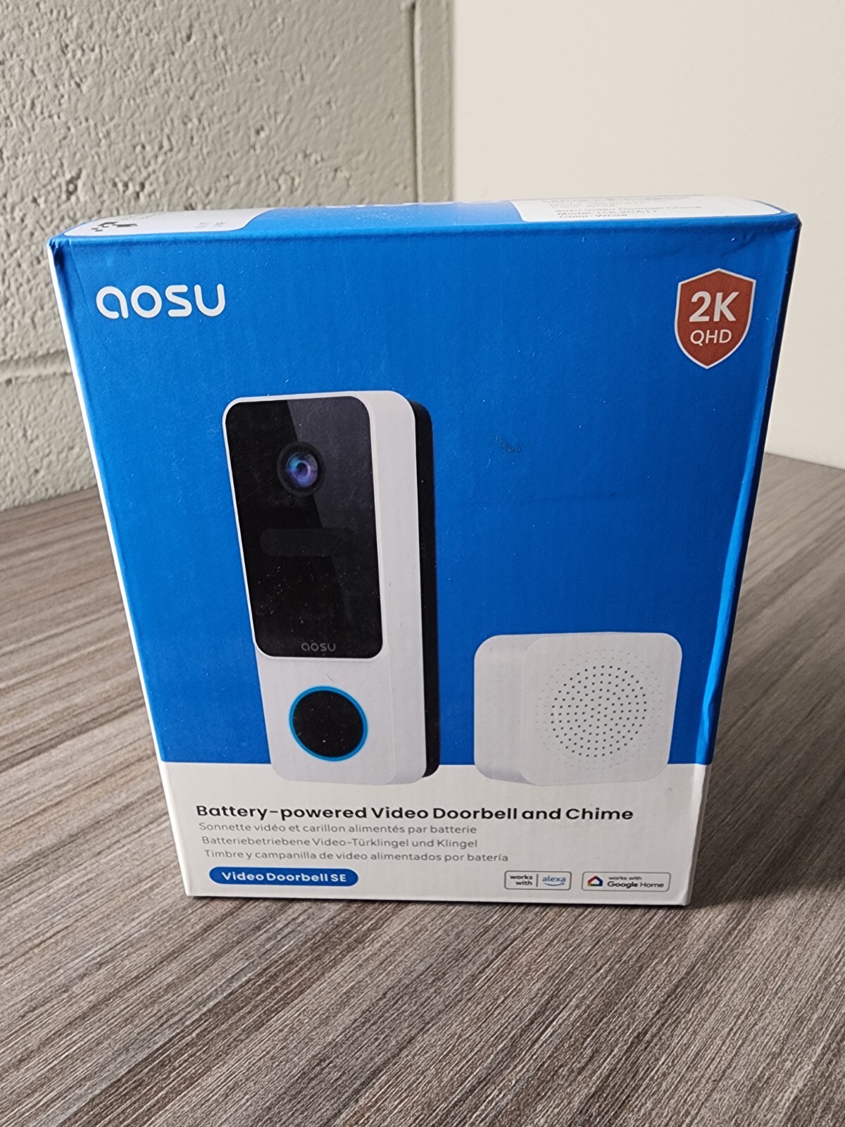 AOSU 2K QHD Waterproof Video Doorbell SE with 170 Degree Head to Toe View