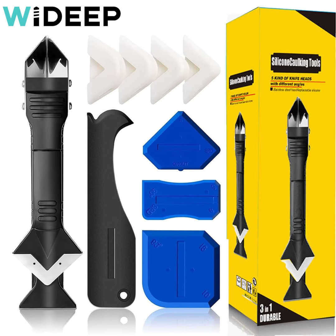 9 pcs Silicone Sealant Removal Tool Kit Scraper, Caulk Remover, Mold Scraper