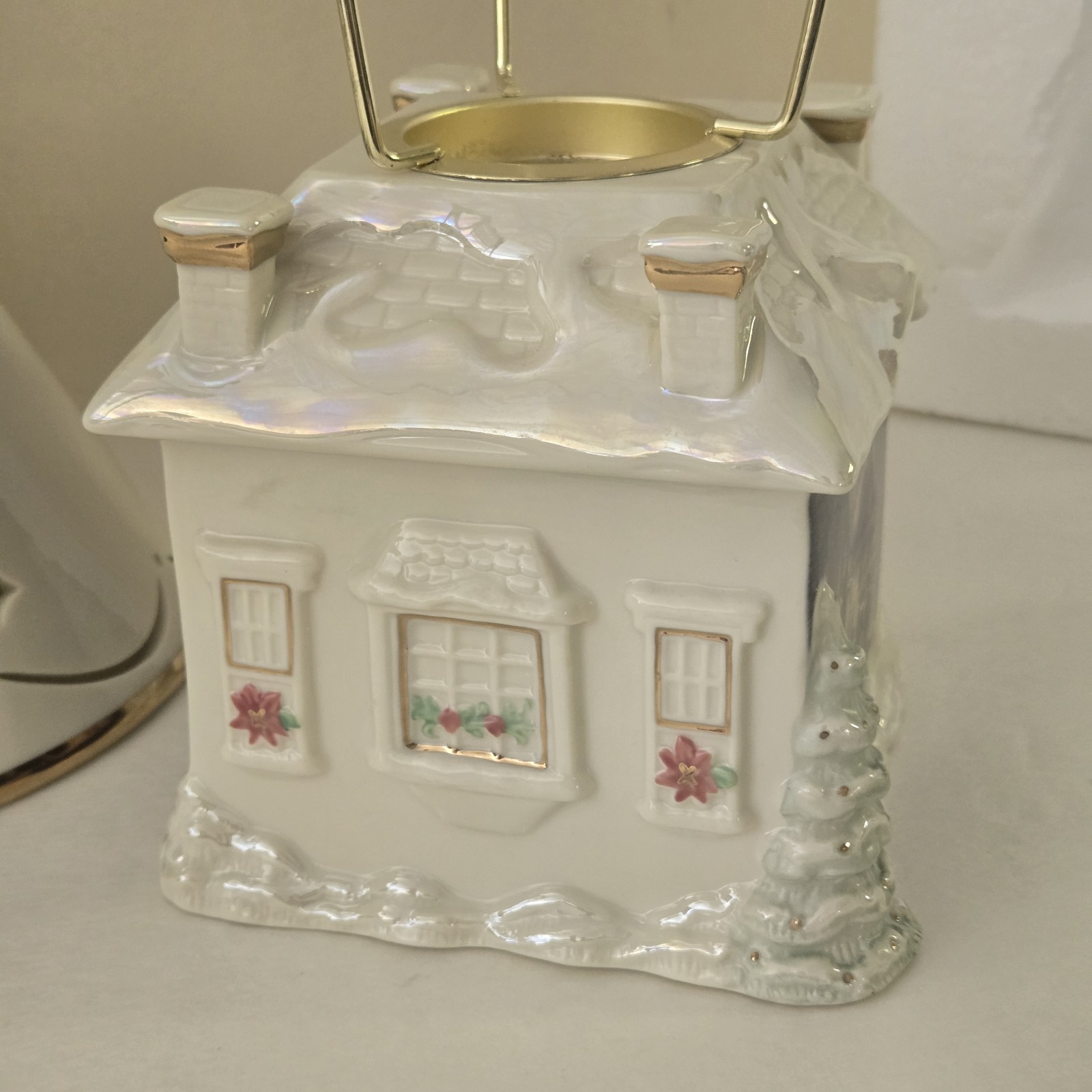 Lenox Thomas Kinkade BLESSINGS OF CHRISTMAS Candle Lamp w/COA & Original Box