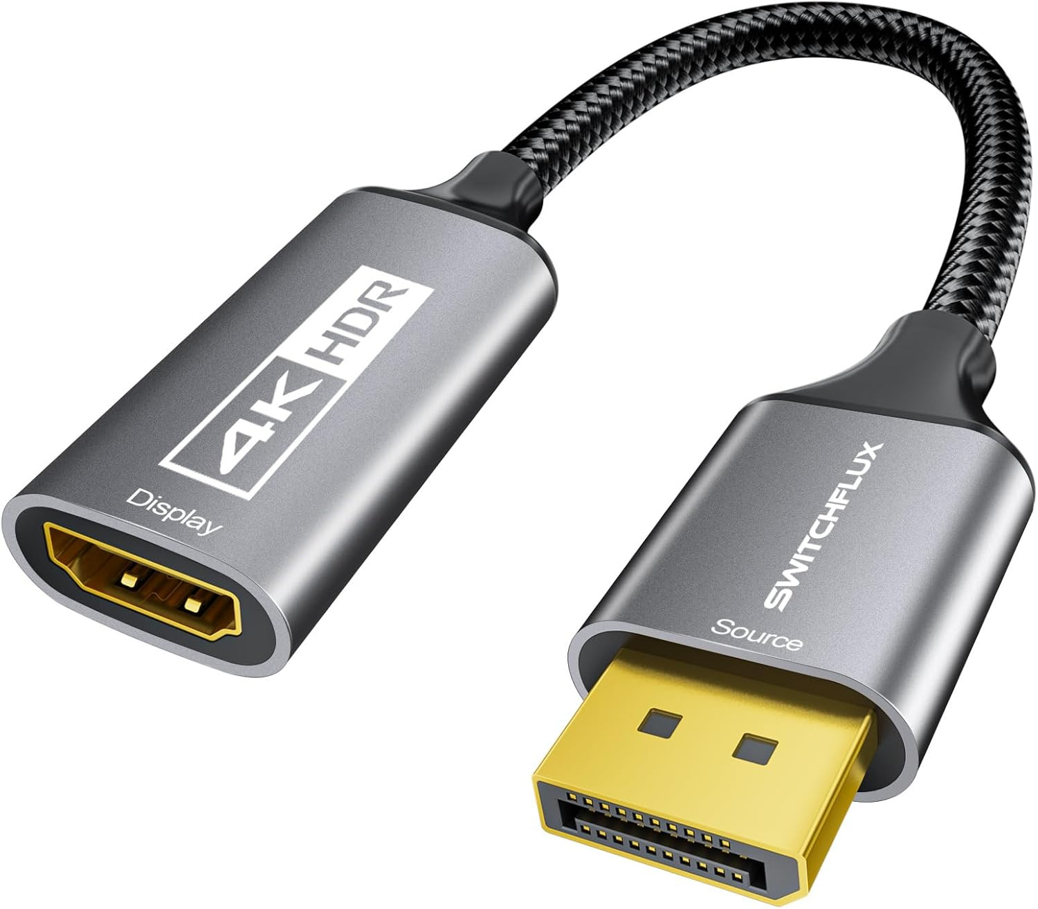 Active Displayport to HDMI Adapter (4K@60Hz,1440P/2K@120Hz) Uni-Directional DP 1