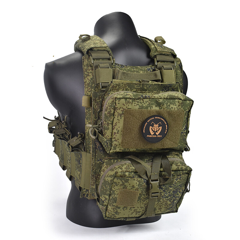 Tactical 530D Nylon Laser Molle Russian Little Green Camouflage Tactical Vest