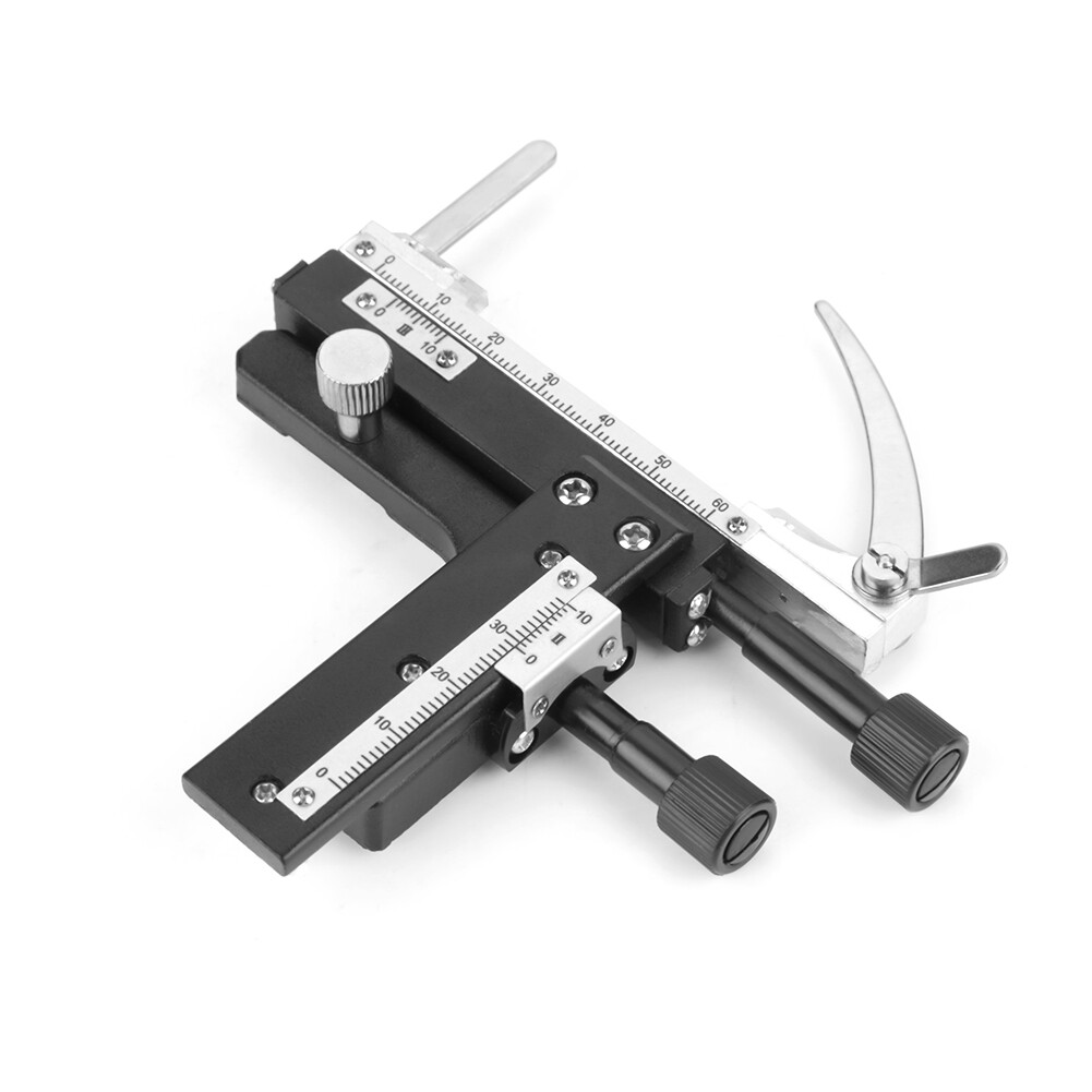 Microscope Attachable Mechanical Stage X-Y Moveable Stage Caliper With Scale♡