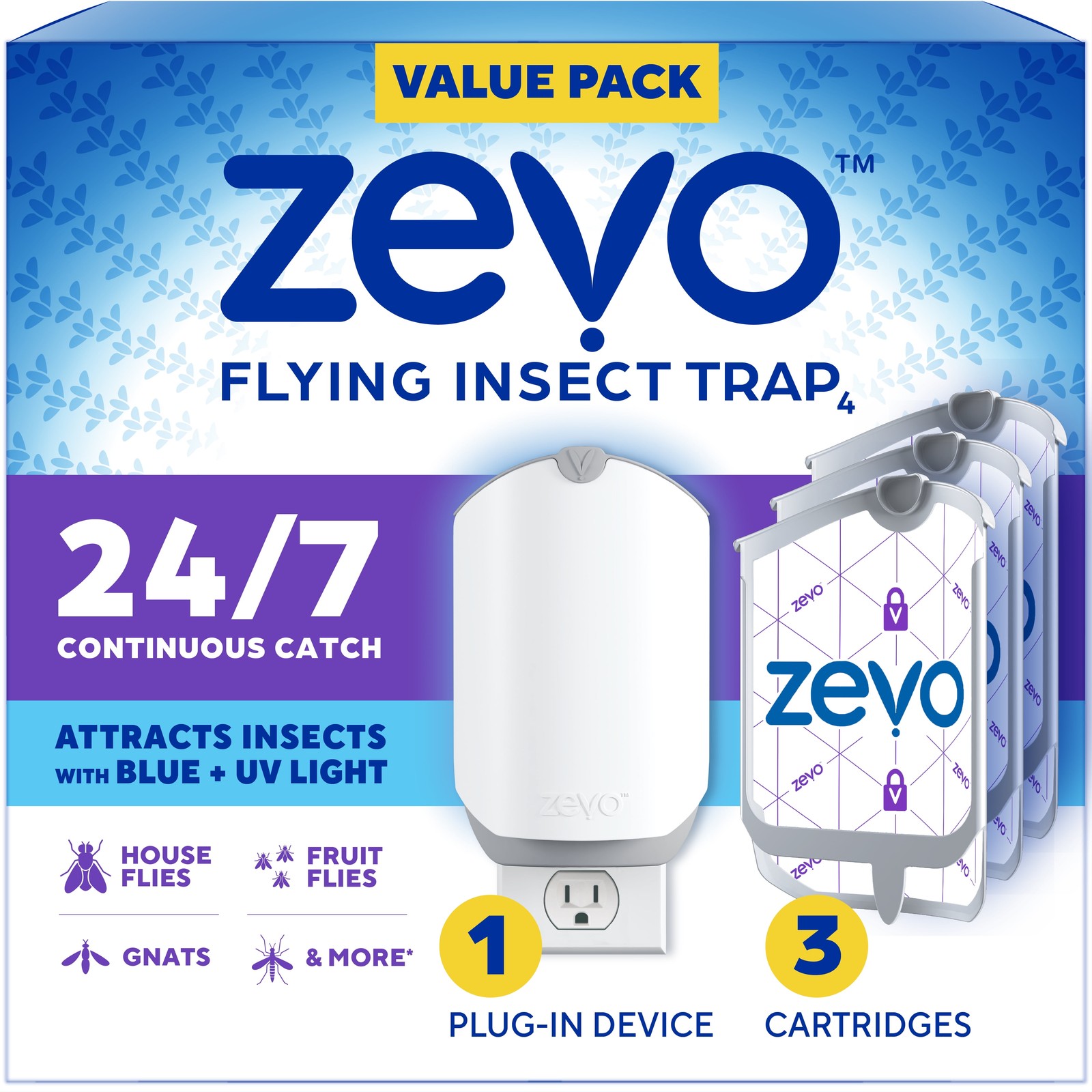 Zevo Flying Insect Indoor Fly Trap Full Size: Easy, Mess-Free Solution
