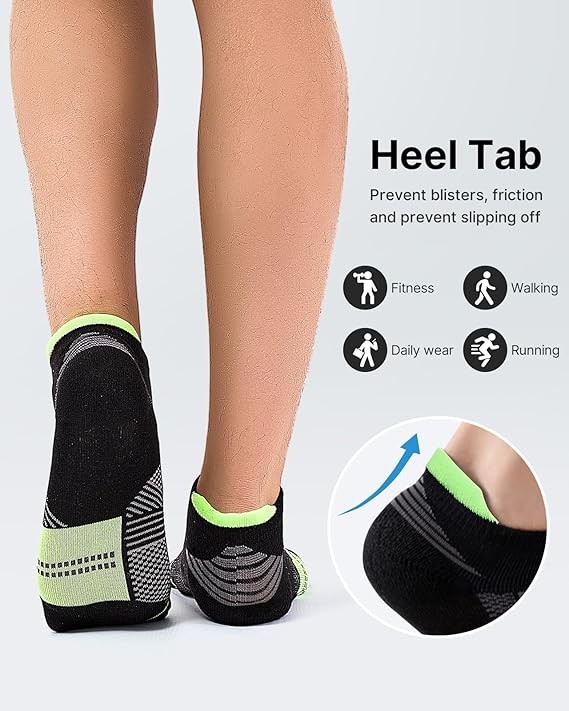 Mens Bamboo Ankle Socks with Heel Tab Low Cut Thin Athletic Performance 6 pairs