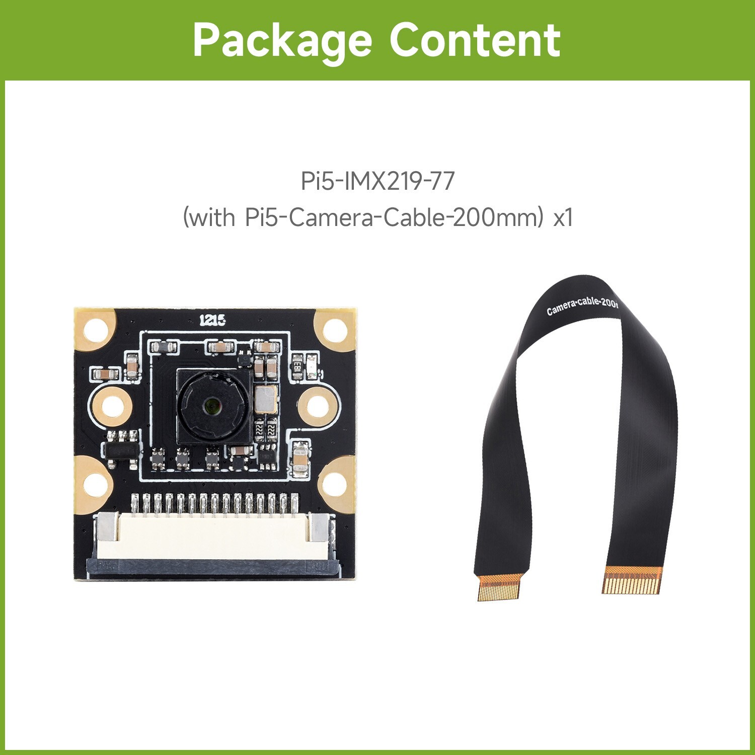 Waveshare IMX219 Camera Module For Raspberry Pi 5 8MP MIPI-CSI For 79.3° / 120°