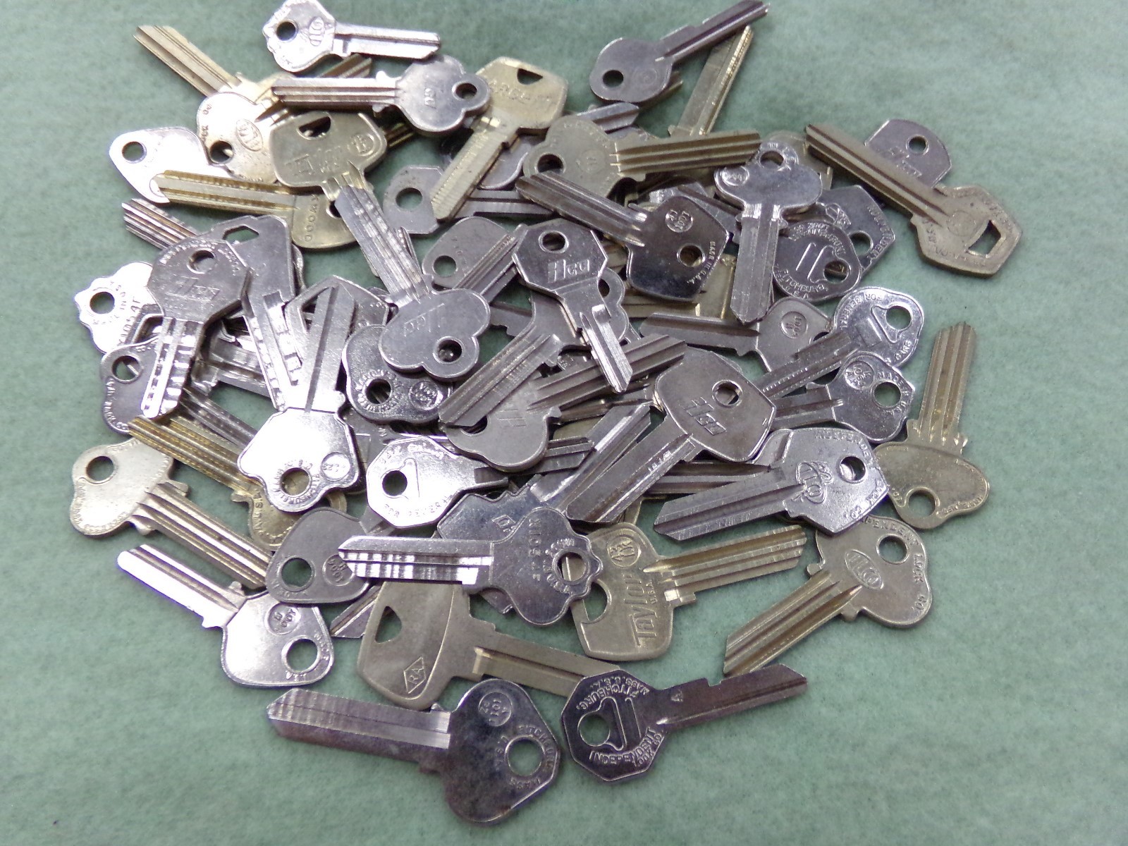 Mixed Lot of 68 ILCO, Taylor & Sargent Uncut Blank Keys Locksmith
