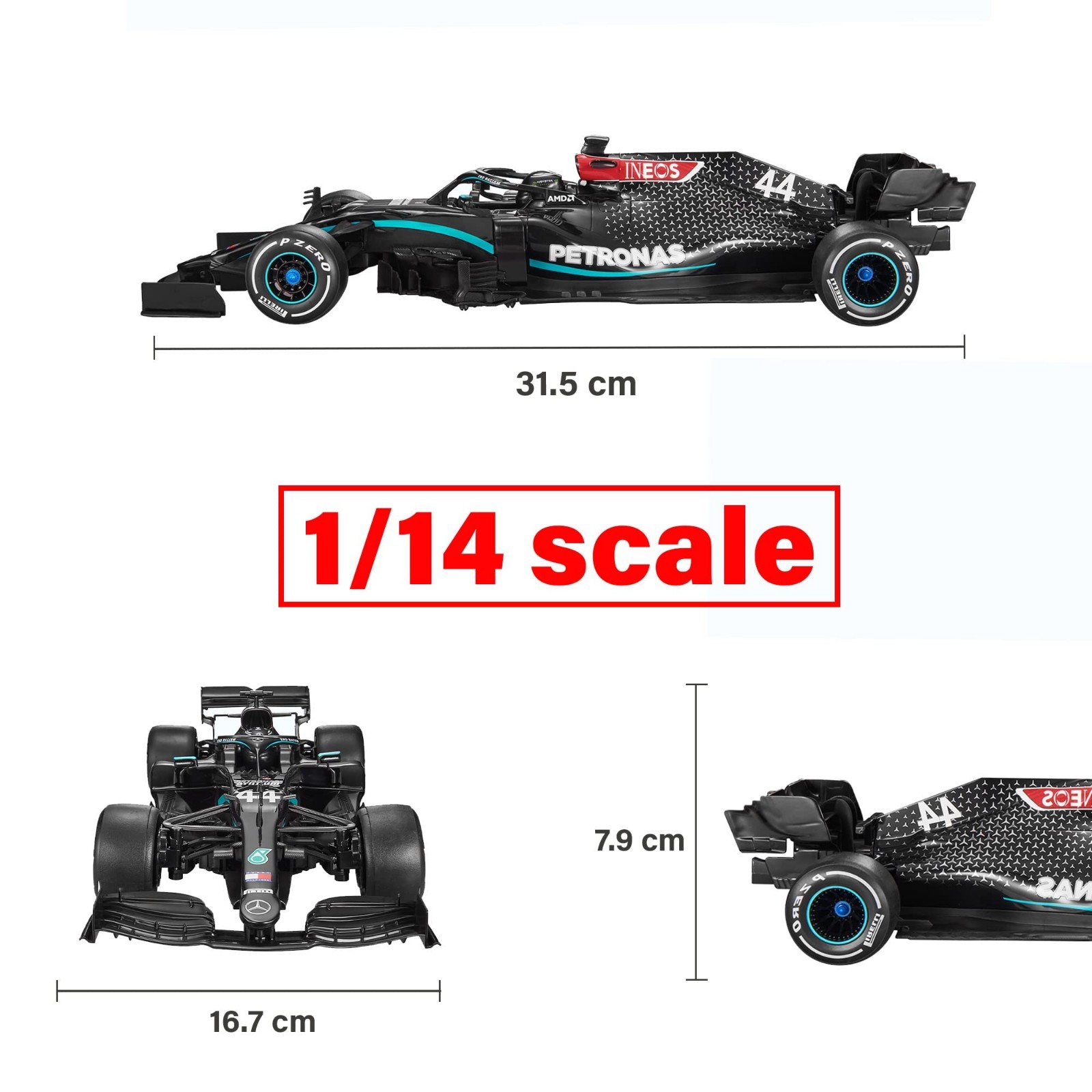 RC Car 1/12 Scale 2.4Ghz Mercedes-AMG F1 W11 EQ Performance Officially Licensed