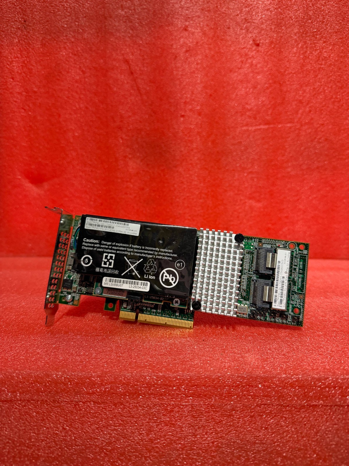 Sun 375-3644-01 SAS-2 8-port 6GB PCI-E Raid HBA Adapter with 371-4746 Battery