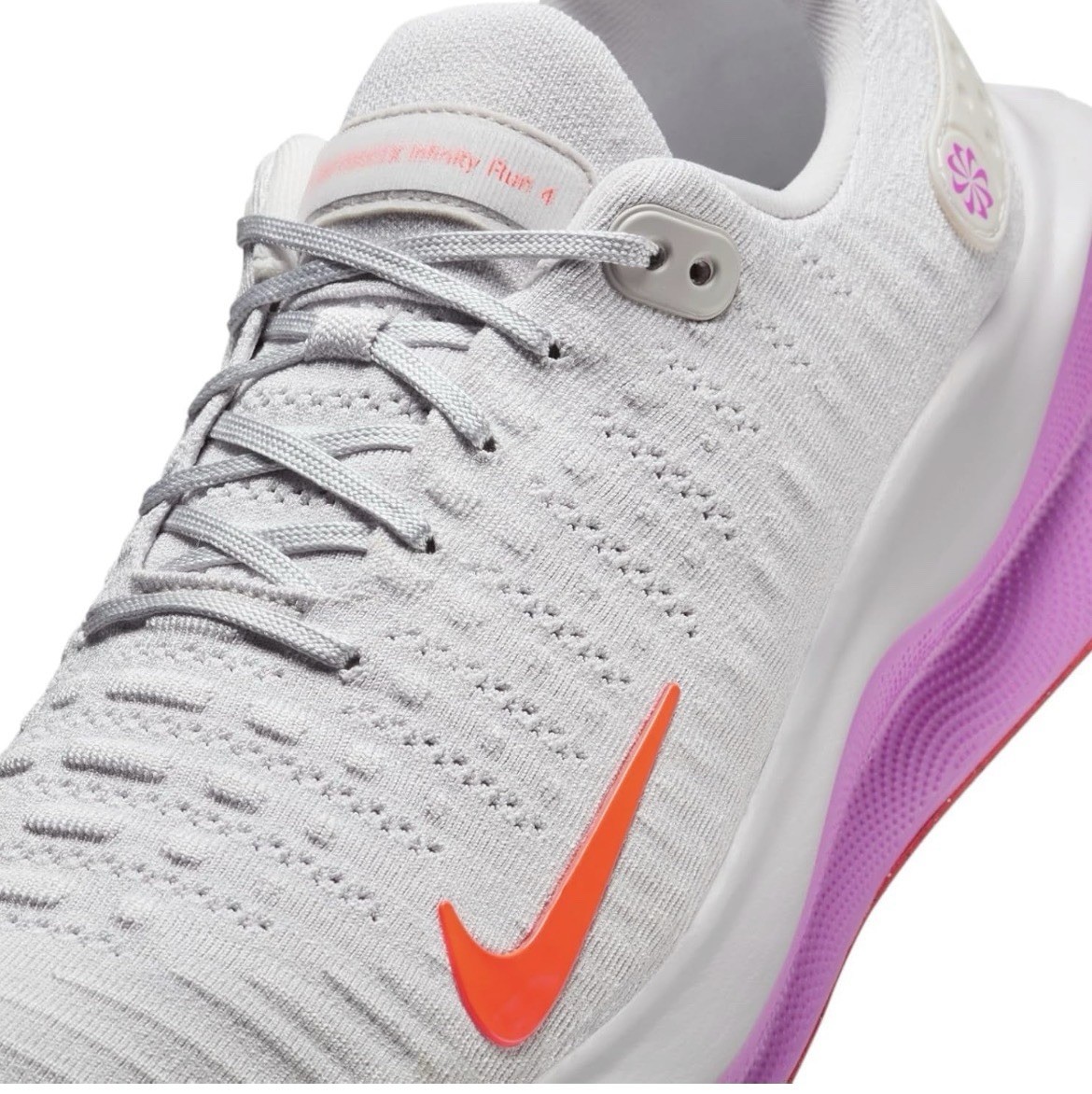 Nike ReactX Infinity Run 4 Vast Grey Hyper Violet Bright Crimson DR2665 Men’s 11