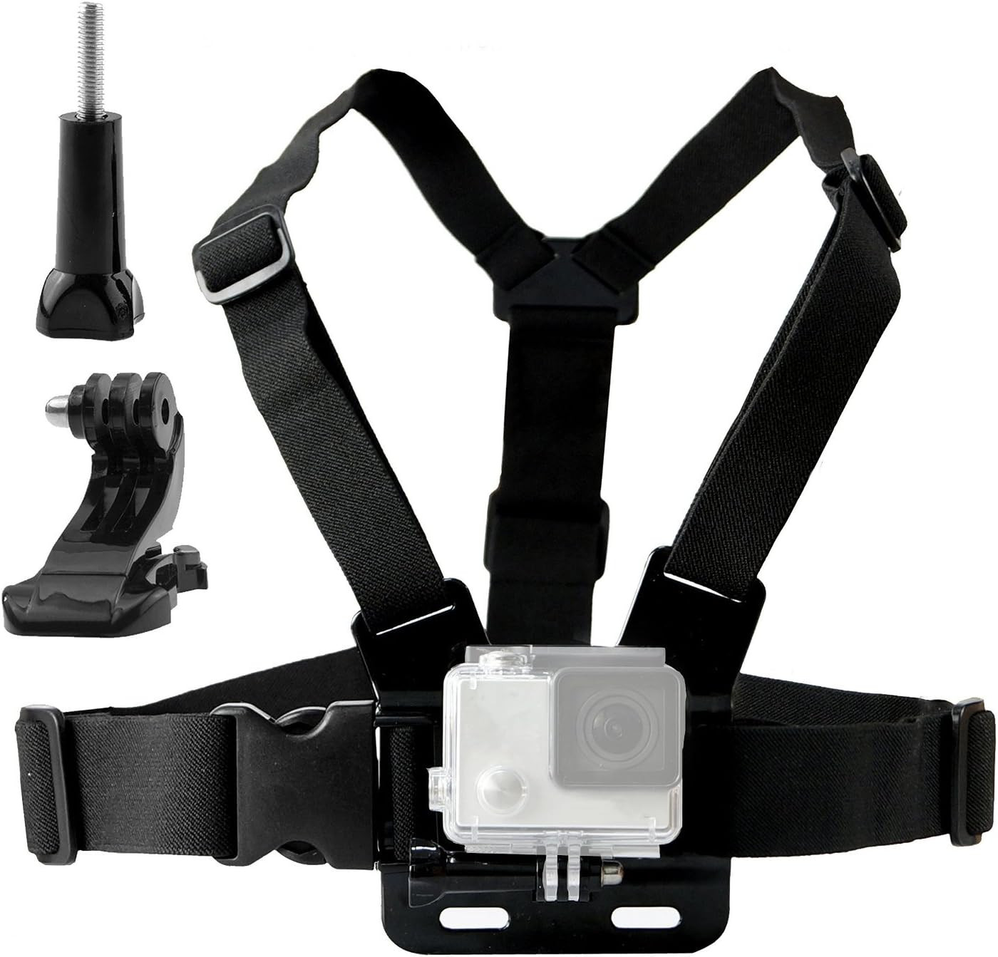 Chest Harness Mount Adjustable Chest Strap Belt with J Hook Compatible with Gopr