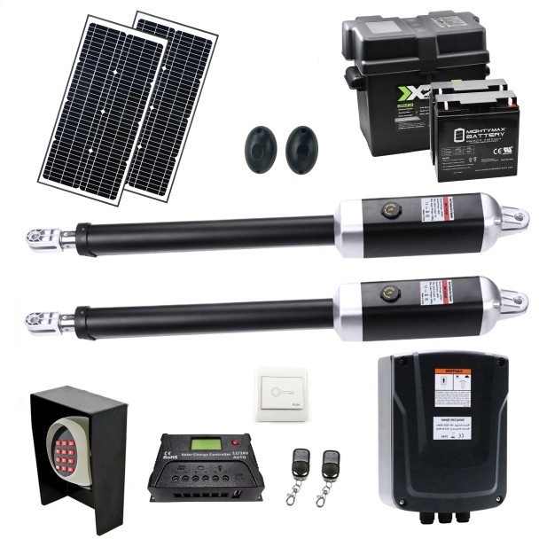 ALEKO 60W Solar Kit for GG1700/AS1700 Gate Opener, 40ft/2200lb Dual Swing Gates