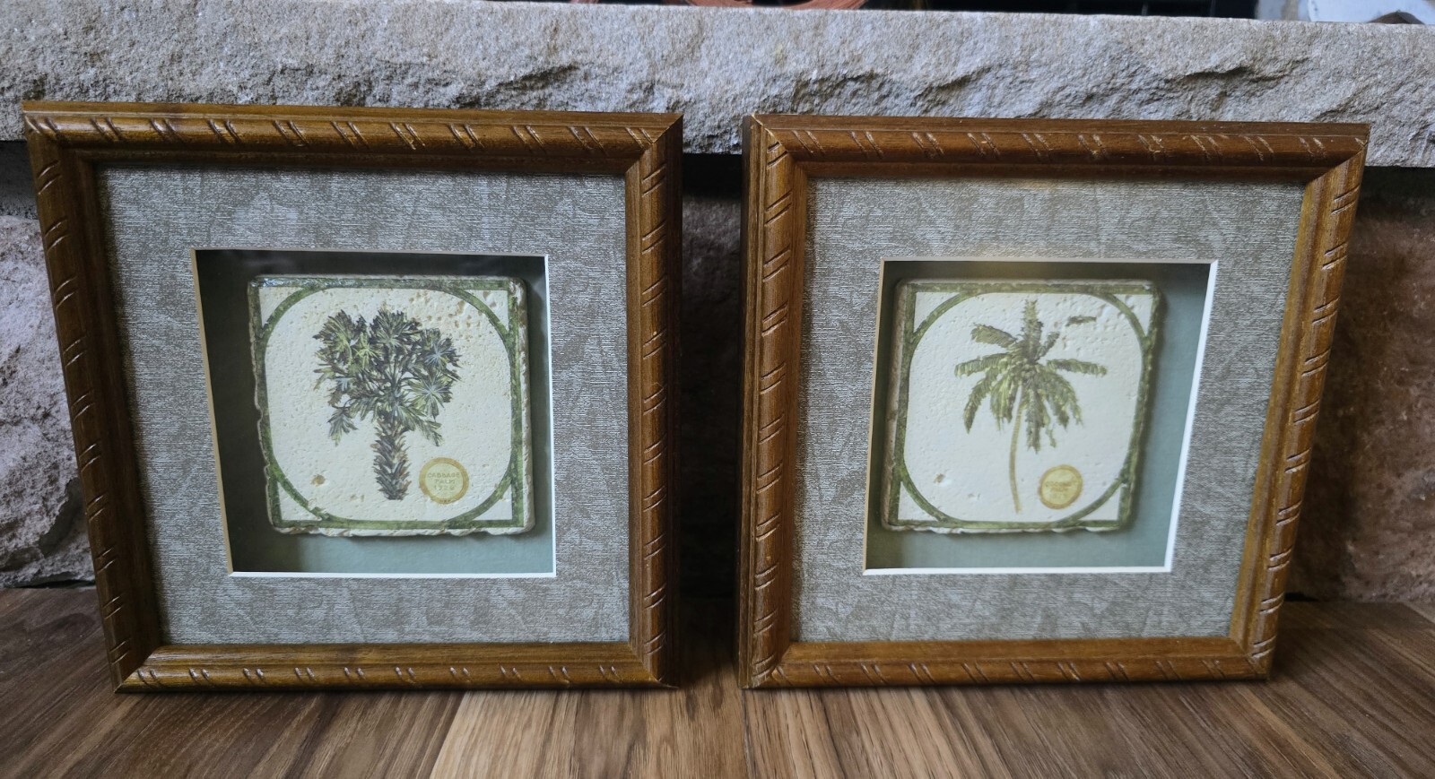 David Nichols Prime Design Cabbage Palm 1928 Coconut Palm 1878 Tile Shadow Box