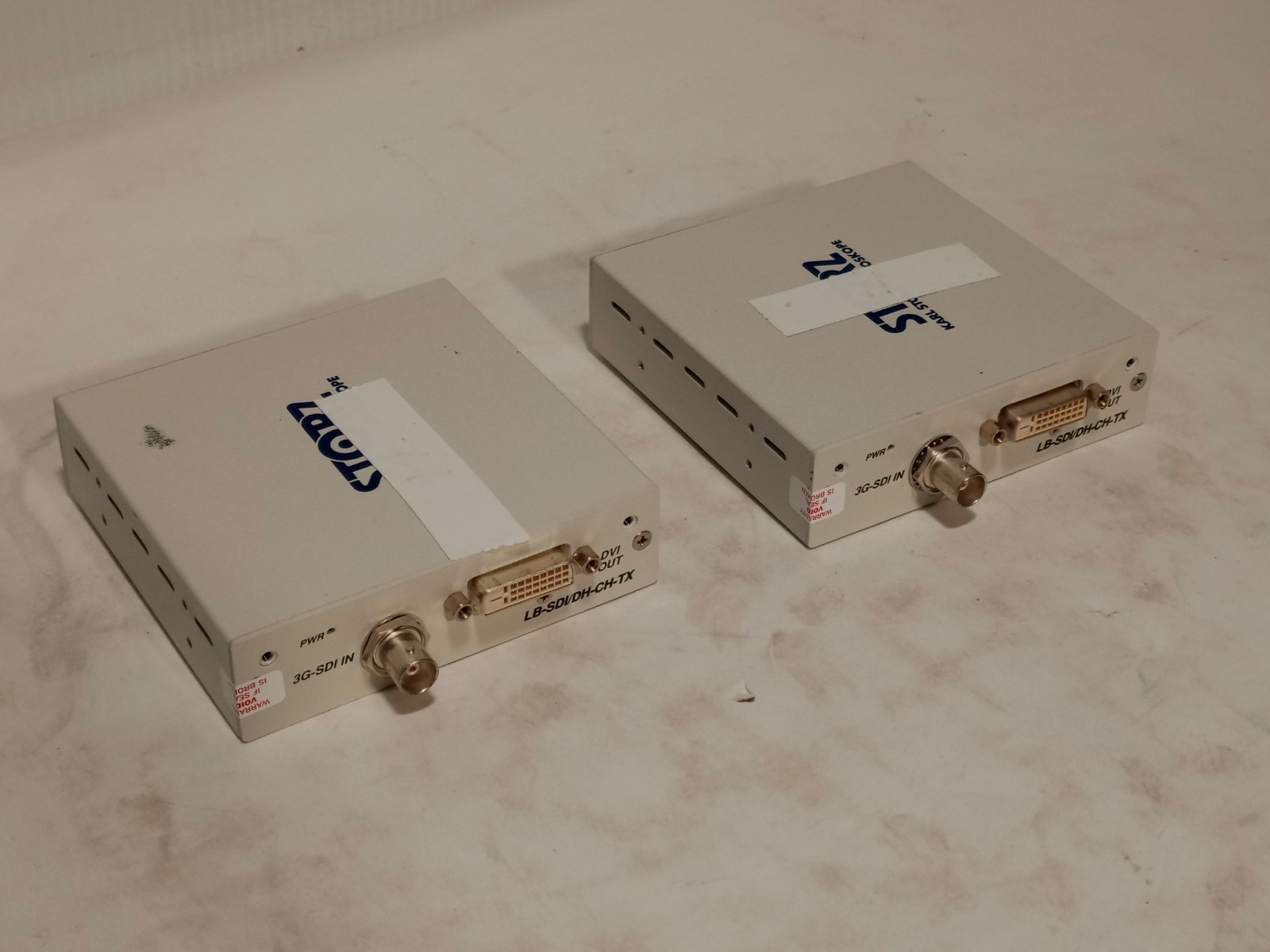 Lot of 2 Karl Storz LBO-SDI/DH-CH-KS 3G‑SDI to DVI converter TX module, 12VDC